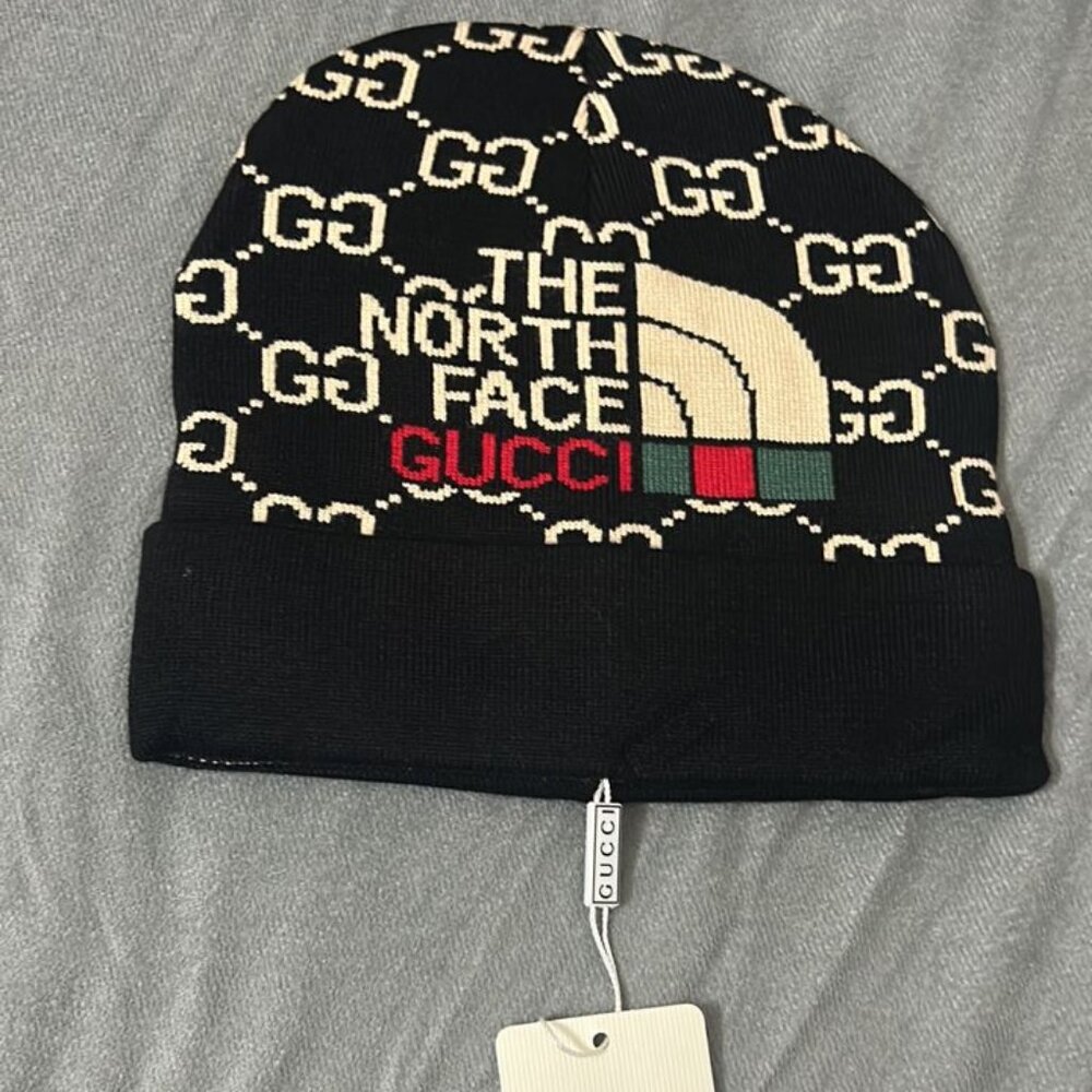 Black The North Face Gucci Beanie